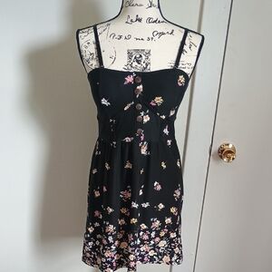 Floral Black Dress